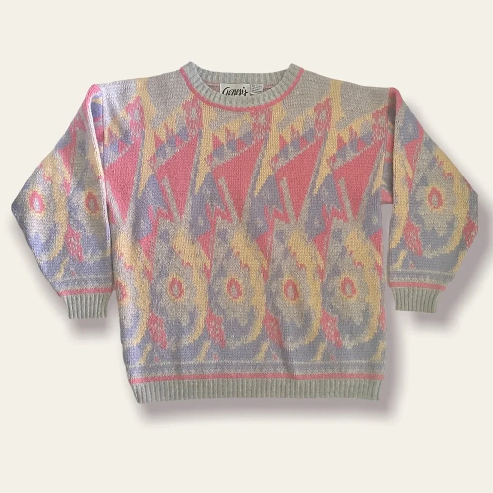 Vintage Retro 90s Pastel Sweater - Picture 3 of 10